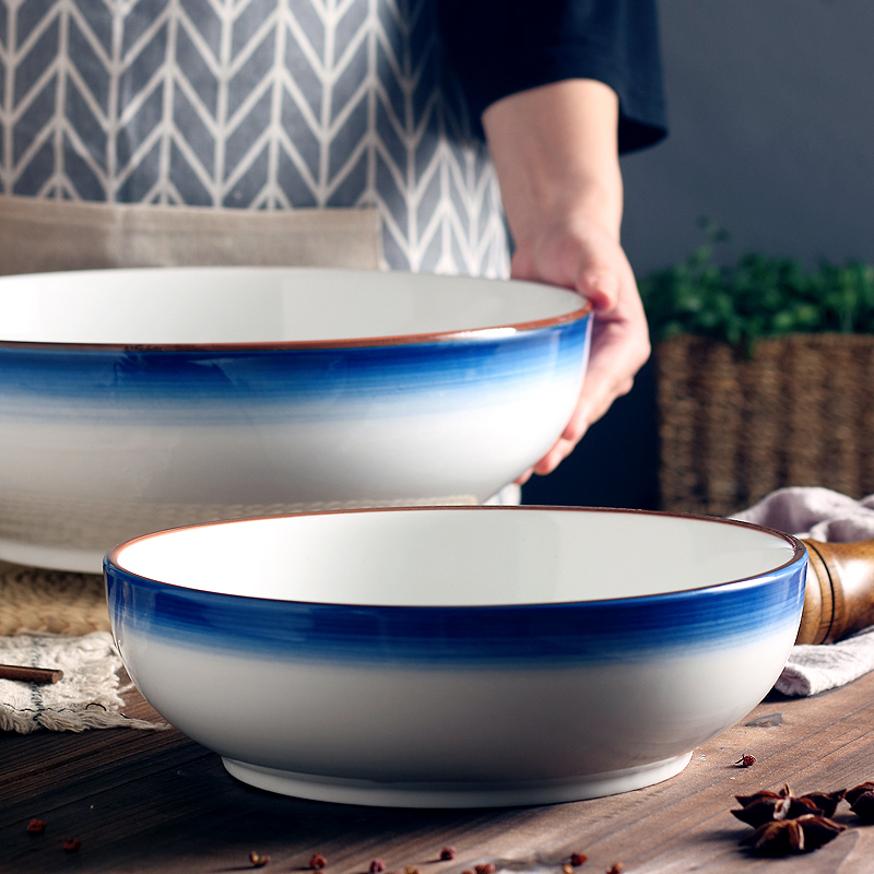 千碗家大号汤碗酒店餐具小龙虾z盘水煮鱼碗串串香菜盆陶瓷汤盆商