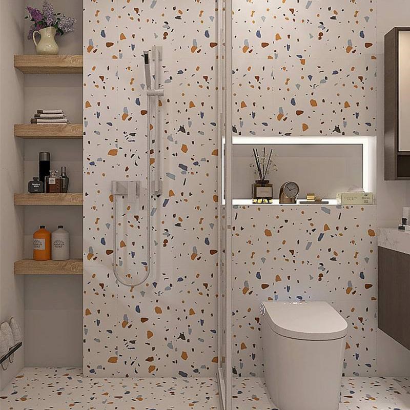 彩色大颗粒水磨石瓷砖600x1200客餐厅防滑地砖彩色工X程商场仿古