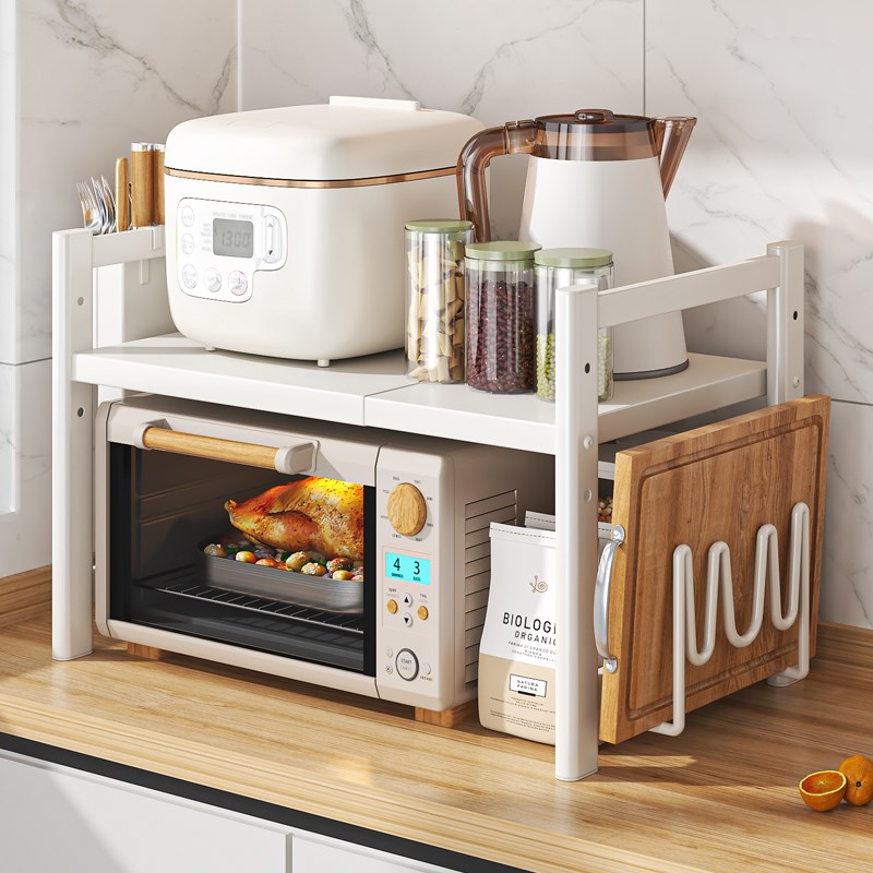 厨房置物c架多层放微波炉烤箱专用架一体可伸缩家用多功能储物架