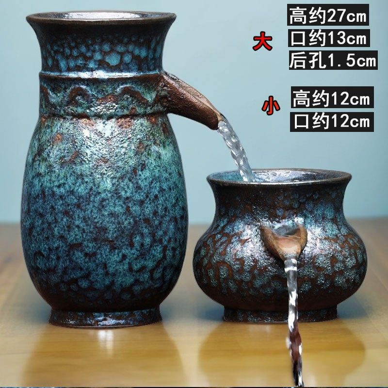 古法养鱼流水摆件陶瓷复古日式过滤增氧庭院造景古法缸酒店民宿用,家居饰品,流水摆件,淘宝优惠券,粉丝福利购,淘宝优惠卷