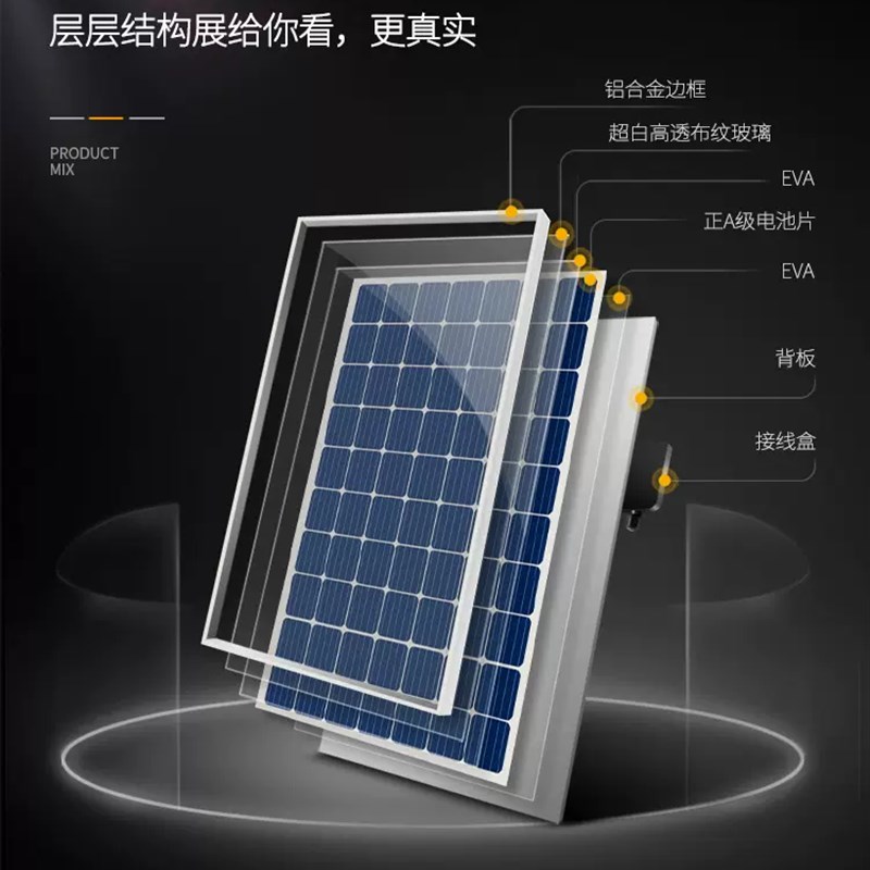 单多晶10w 20w 30w 40w 50w 60w 8F0w 100w 200w太阳能板 光伏组