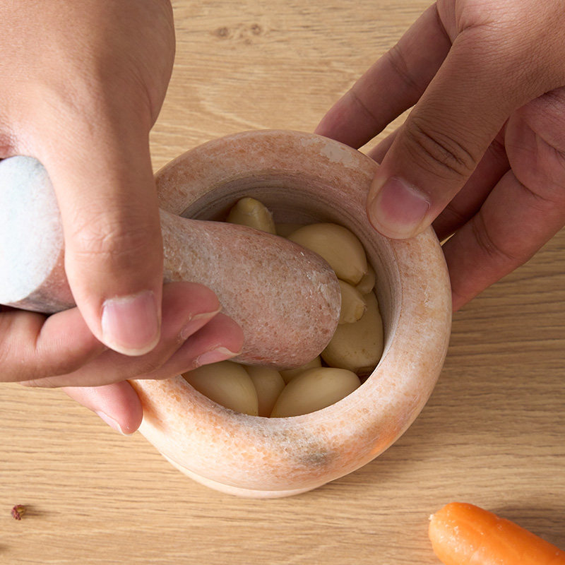 捣蒜器家用厨房石臼捣石头捣碎罐捣药擂钵手动老式蒜泥器研磨器碗