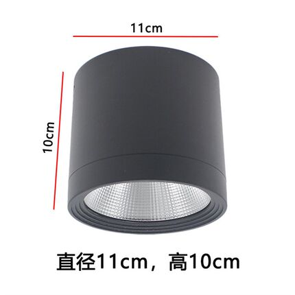 LED户外防水射灯店铺门头招牌室外防雨吸顶明装聚光筒灯220V110V