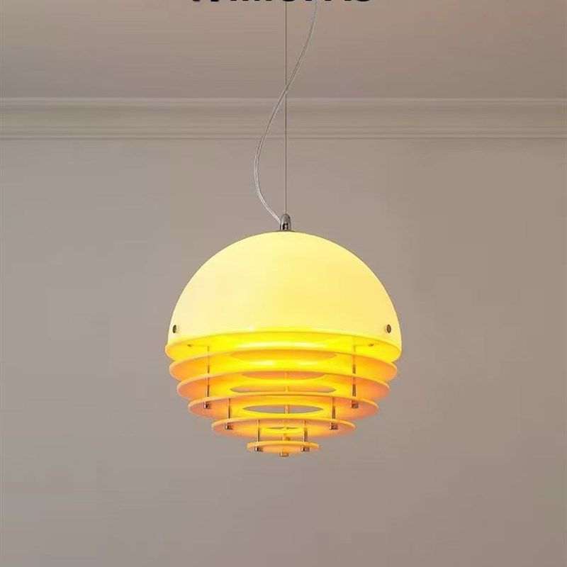 中古奶油风日落橙色餐厅吊灯吧台岛台设计师水吧灯,家装灯饰光源,餐厅吊灯,淘宝优惠券,粉丝福利购,淘宝优惠卷