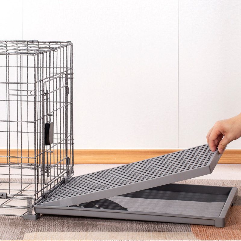 狗笼出厂价底网分离多尺寸大型中小型犬加粗折叠宠物笼厂家带侧门