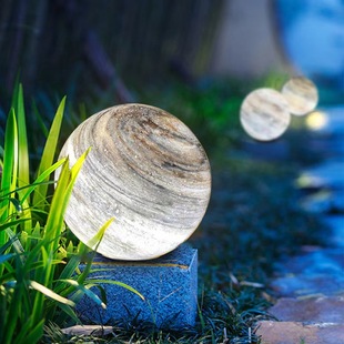 户外防水花园别墅庭院圆形星球柱头围墙大门柱别墅柱子灯