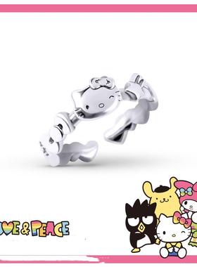 三丽鸥SANRIO-Love&ampPeace凯蒂猫HELLOKITTY指环戒指2023