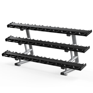 乔山单层5副双层10付三层15对圆头哑铃架六角哑铃托盘放置储存架