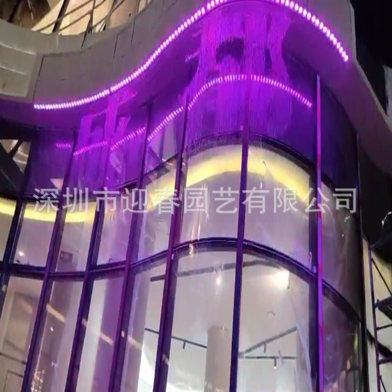 成都异形数字水幕数控水帘制作施工安装水景流水墙投影