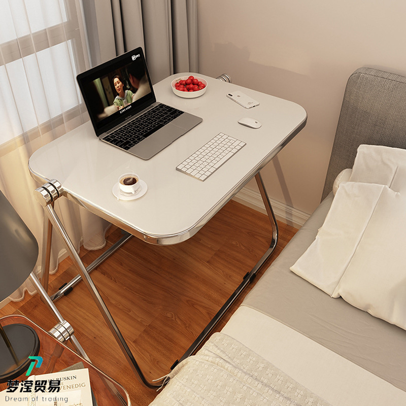 亚克力透明折叠桌椅床边桌电脑桌网红isn风现代家用小桌子化妆桌