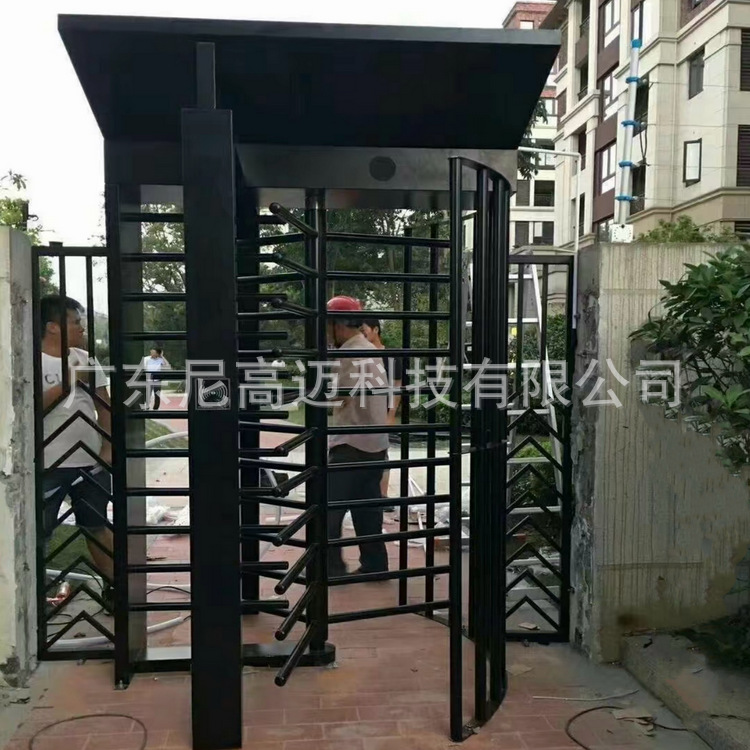 工地旋转三辊闸门球场无人值守十字转闸烤漆全高转闸人行通道闸机