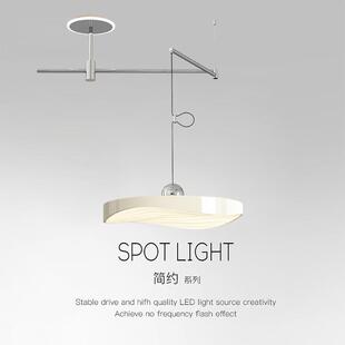 简约风摇臂吊灯可移动餐厅吧台灯现代奶油饭厅餐桌设计师移位灯具