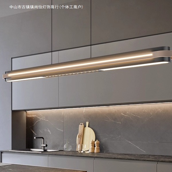 意式餐厅吊灯长条一字创意现代简约设计师风吧台餐桌饭厅极简轻奢
