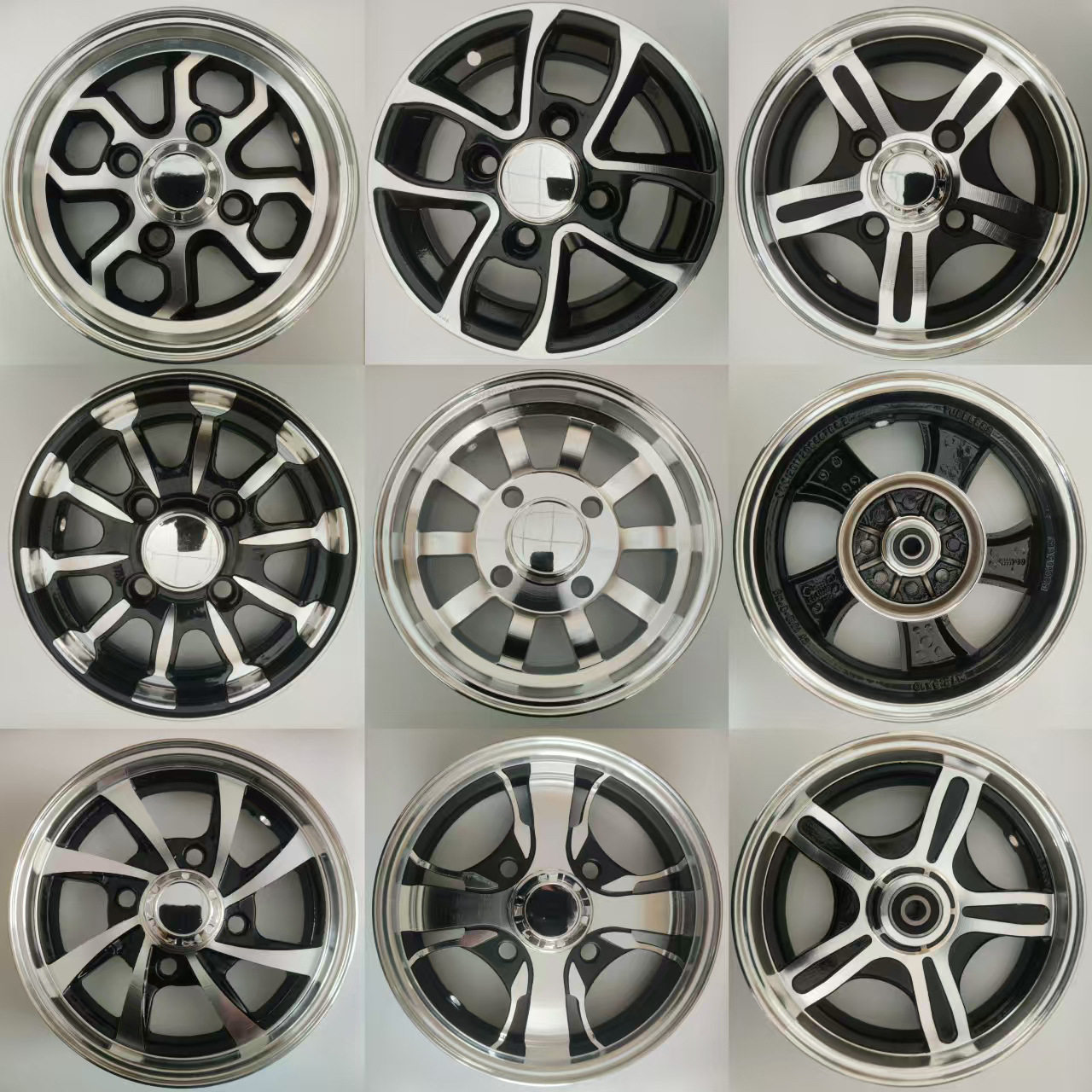 三轮四轮新能源车300/350/400/450/500-10前后加厚铝合金轮毂钢圈