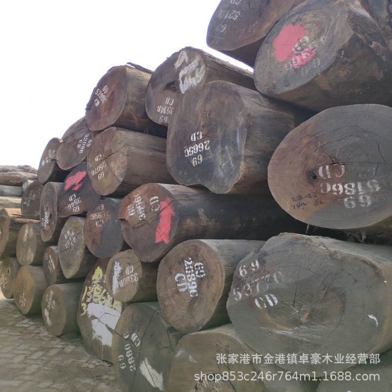奥坎 奥坎原木板材 大径奥坎原木现货 非洲奥坎木 家具大板材料