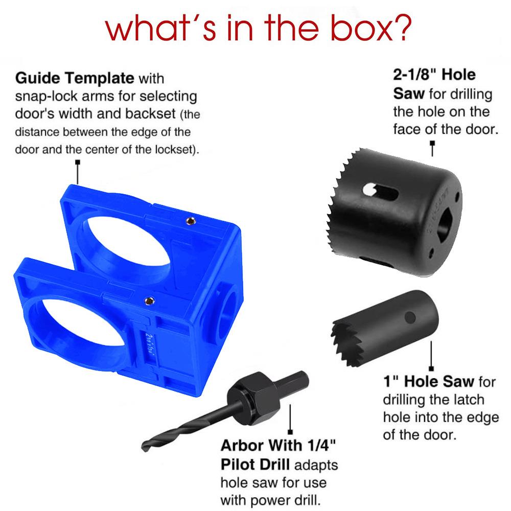 球形锁开孔器+门闩锁安装套件套装DoorLatchMortiseTool