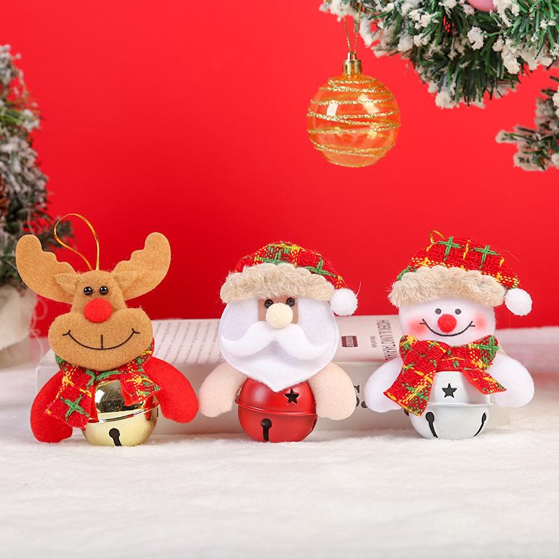 新款圣诞节装饰品圣诞树挂件圣诞老人公仔抱铃铛装饰用品圣诞礼品