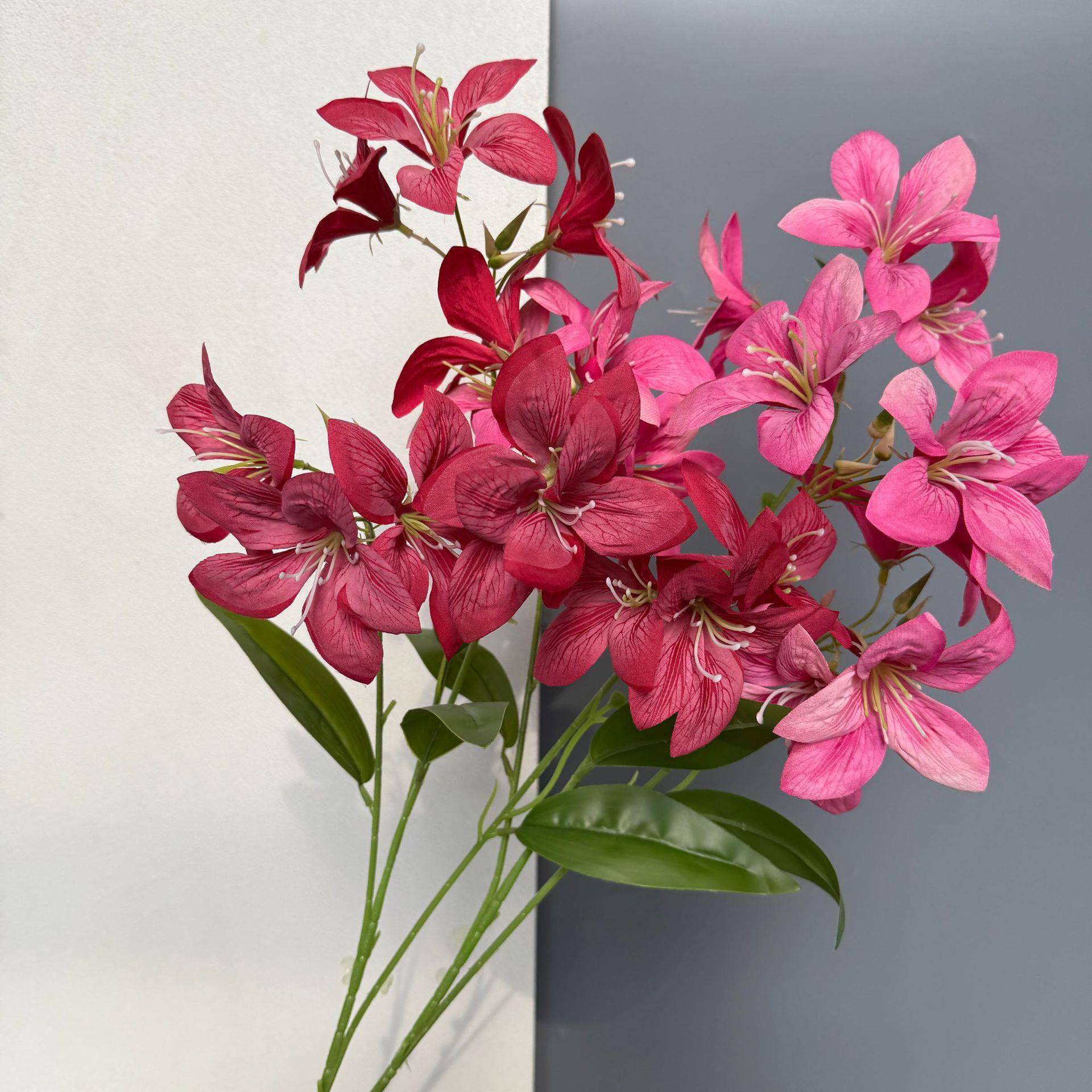 仿真花水仙百合花客厅家居装饰花餐桌桌面摆件仿真花花艺婚庆绢花