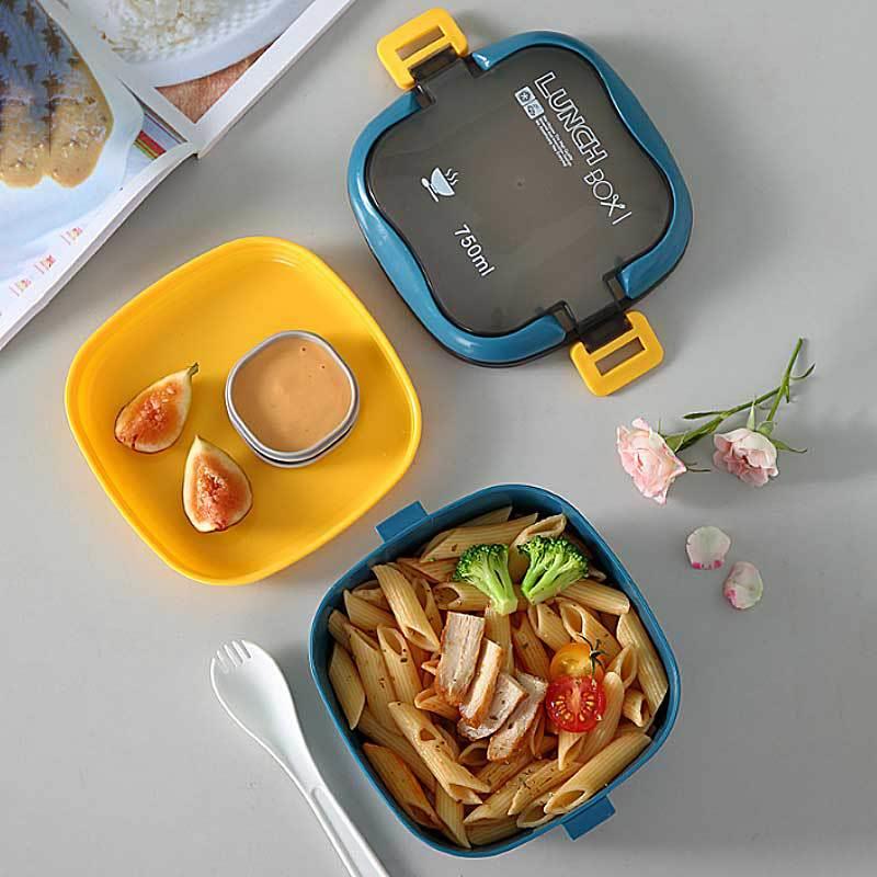 饭盒微波炉食品级塑料加热碗lunchbox分格现代简约日式彩盒微波炉