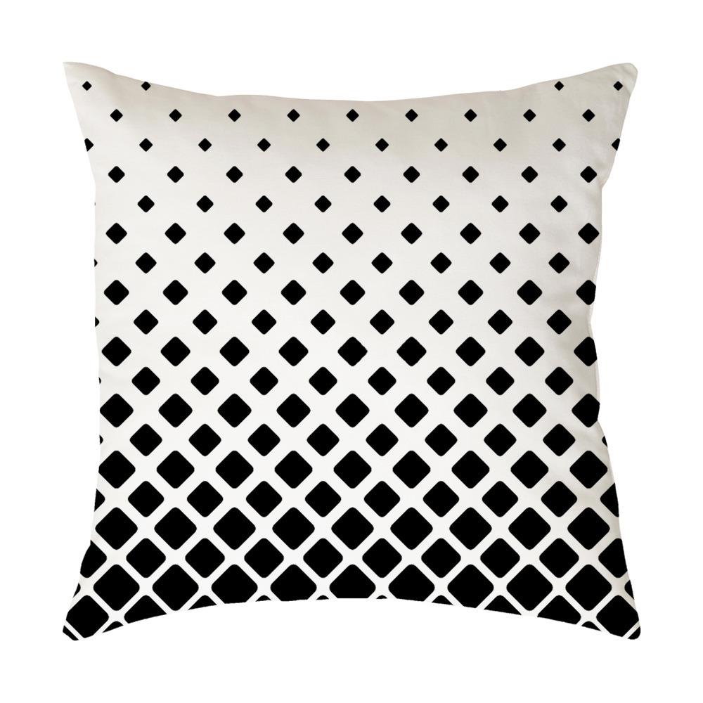 亚马逊几何条纹印花抱枕套现代简约汽车背靠垫黑白抱枕家居