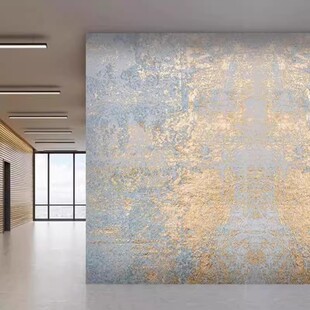 北欧简约电视背景墙纸轻奢金色肌理壁纸民宿客厅影视壁布卧室墙布