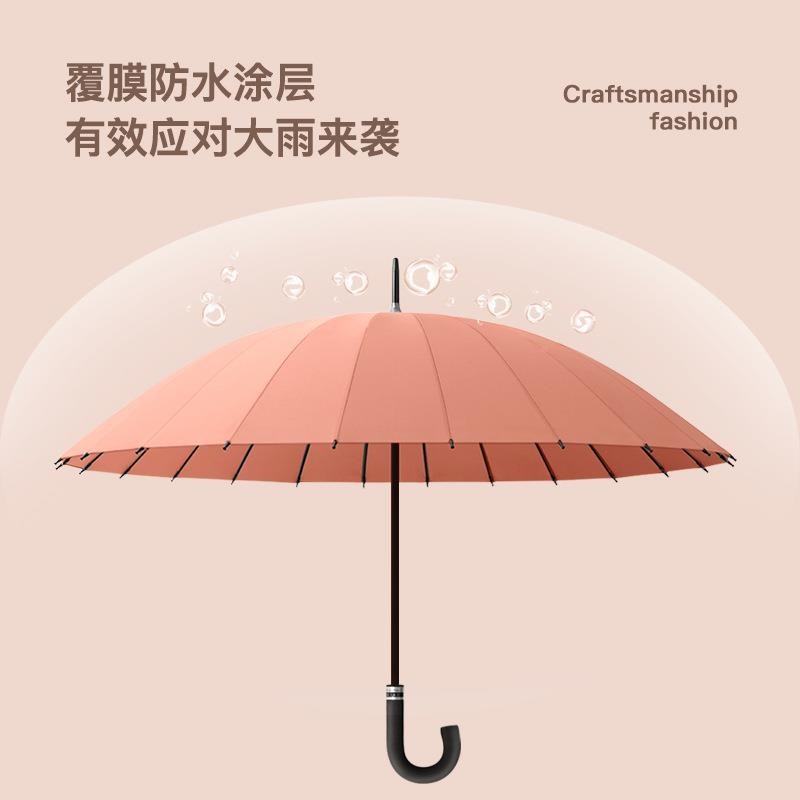 24骨遇525水开花伞超大伞号直杆伞弯柄双人商务礼品雨柄男长女印