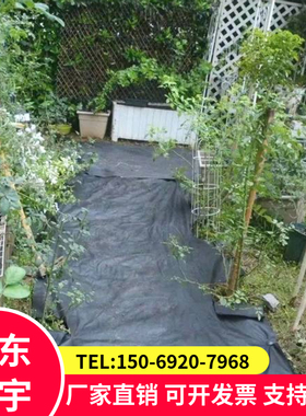 100克/全新料黑色防草布pp园艺地布果园盖草布苗圃花卉除草布
