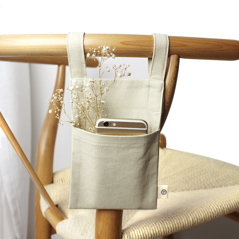 椅子挂袋宿舍床头扶手悬挂魔术贴布艺置物袋手机袋挂式收纳本包邮