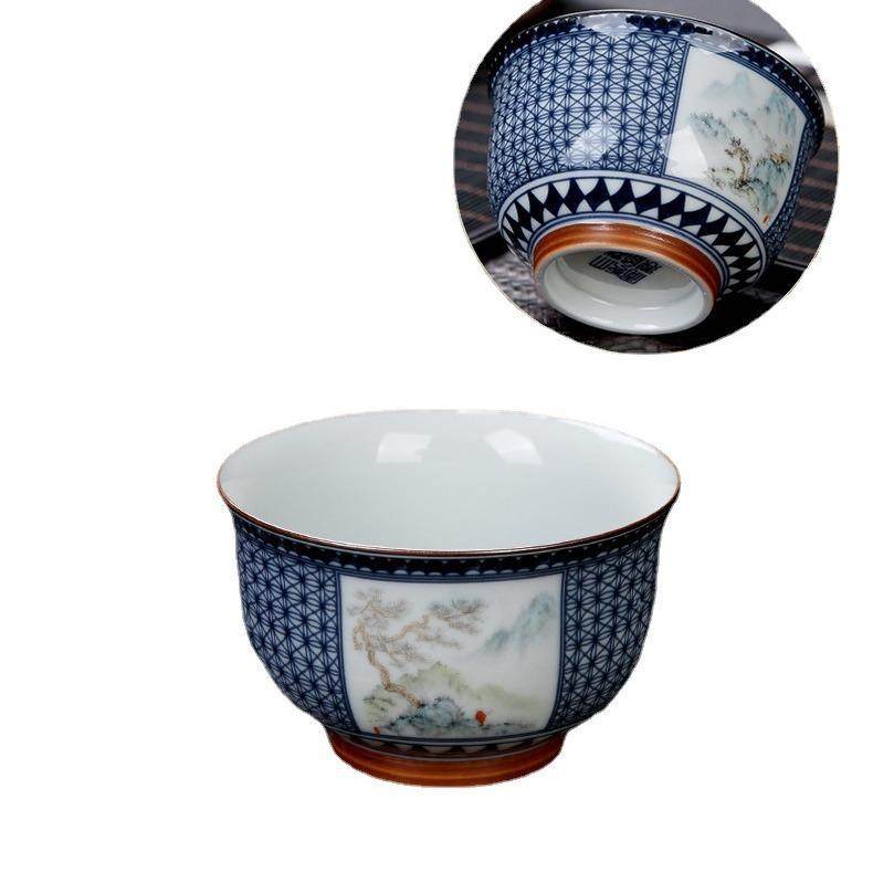 景德镇陶瓷主人杯珐琅彩办茶杯瓷器茶碗杯青花瓷主人杯,餐饮具,茶杯,淘宝优惠券,粉丝福利购,淘宝优惠卷