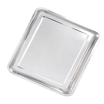 正方钢WBE盘子方形盘不锈烧烤盘鱼盘装食物四方形托盘烘培盘菜盘