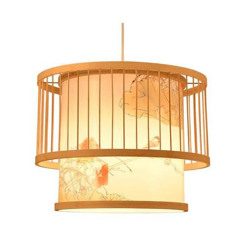 竹编吊灯中式竹艺吊灯竹灯笼吧台民宿创意茶室火锅店饭店餐厅日式