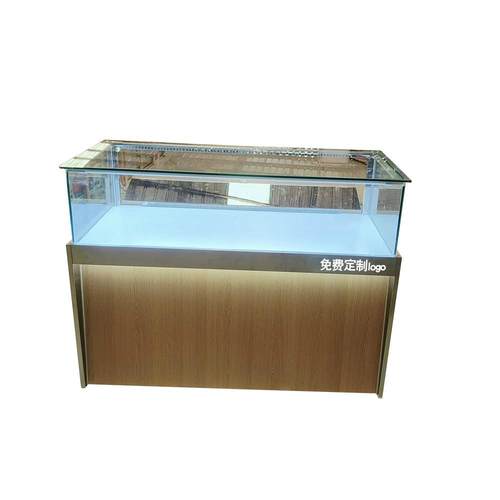 木纹手机柜台手机展柜陈列柜数码手机玻璃柜电器展示柜玻璃商用
