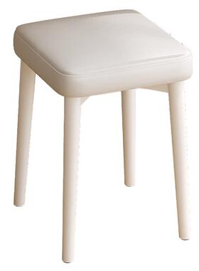 凳子家用简约可叠放小板凳网红梳妆凳客厅出租房用奶油风餐凳