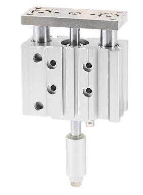 行程可调带导杆三轴三杆气缸MGPLJ/MGPM12/16/20X25*32X40X50-XC8