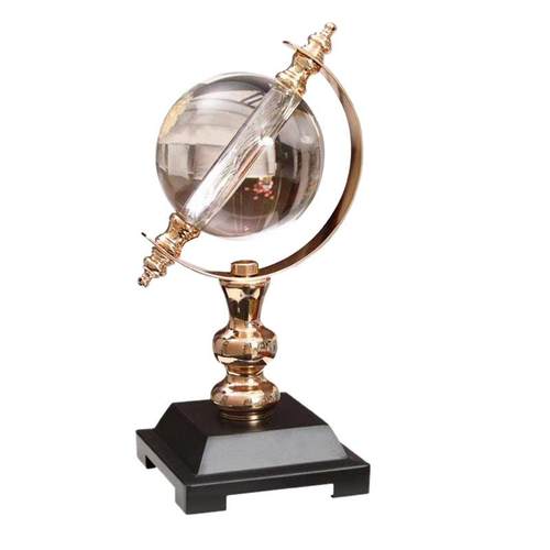 书房客厅欧式水晶球桌面装饰品简约玄关样板间轻奢风电视柜摆件