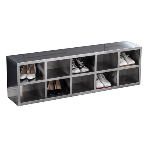 不锈钢鞋柜员工鞋凳更衣柜车间换鞋工厂无尘单双面更净化净化鞋柜