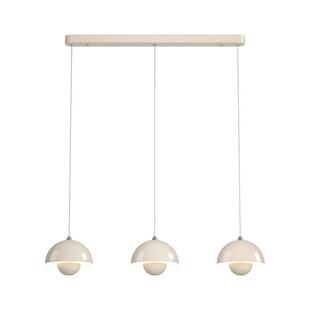 新款可升降餐厅吊灯意式极简三头花苞灯奶油风触摸感应岛台餐桌灯