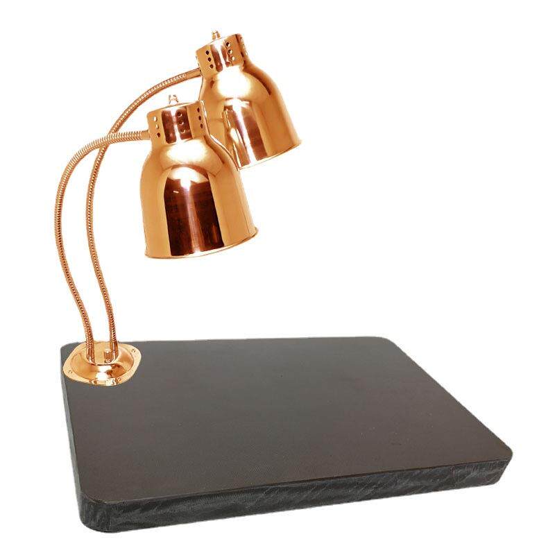 商用不锈钢胶座单双食物保温灯自助餐展示灯晒灯加热小食灯