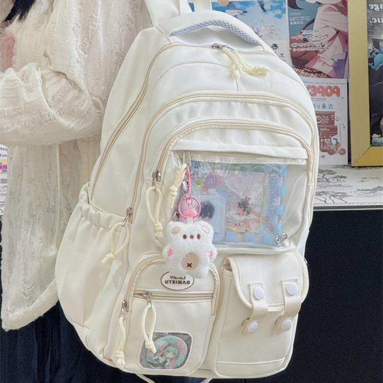 痛包书包初中女生追星可放小卡高颜值小众ins简约女大容量双肩包图片
