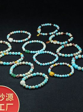 朱砂手链女 寿山石玉石手串多巴胺时尚雄黄朱砂手串菩提猫爪手链