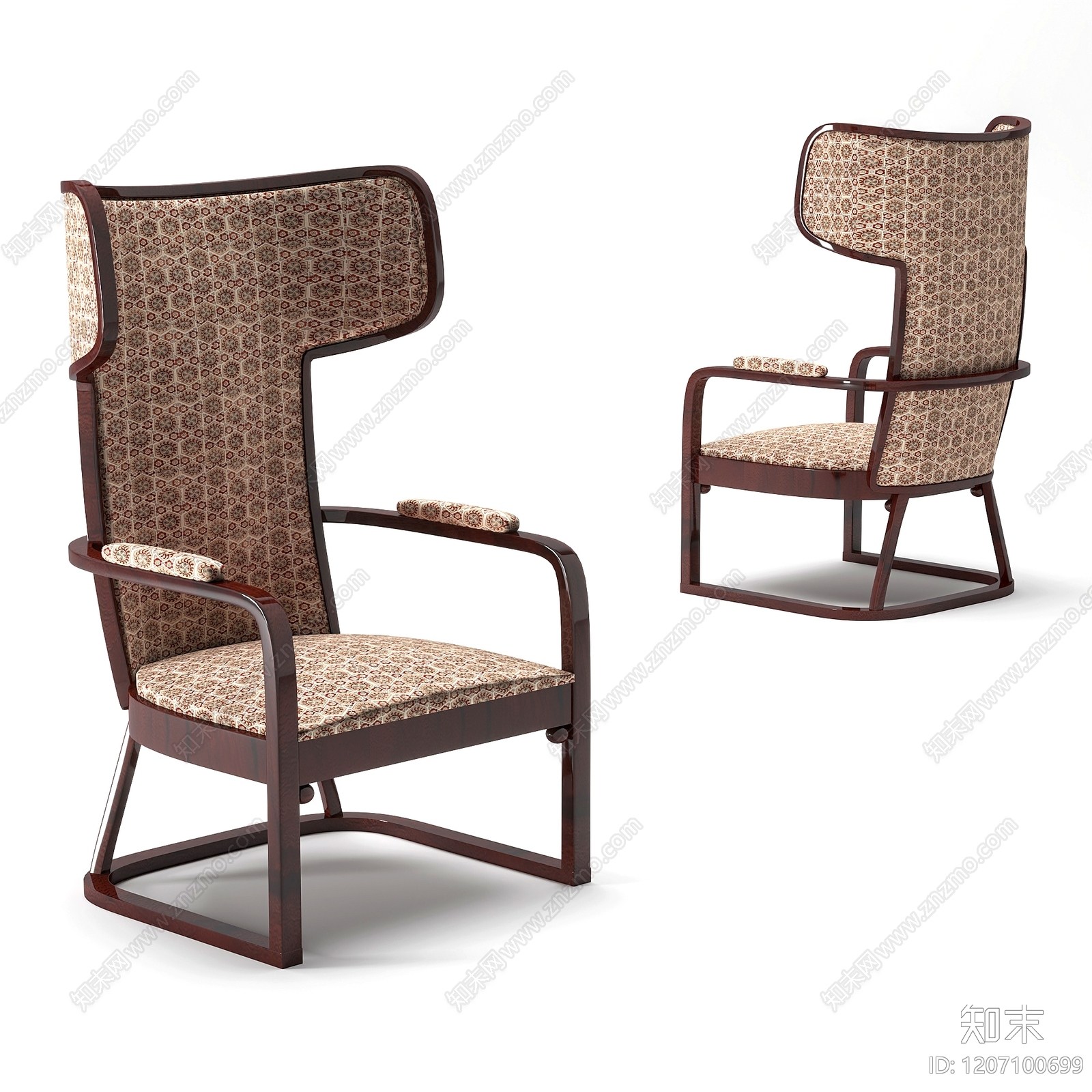 中式古典实木单人沙发椅客厅书房休闲椅花纹布艺高靠背扶手椅,住宅家具,沙发椅,淘宝优惠券,粉丝福利购,淘宝优惠卷