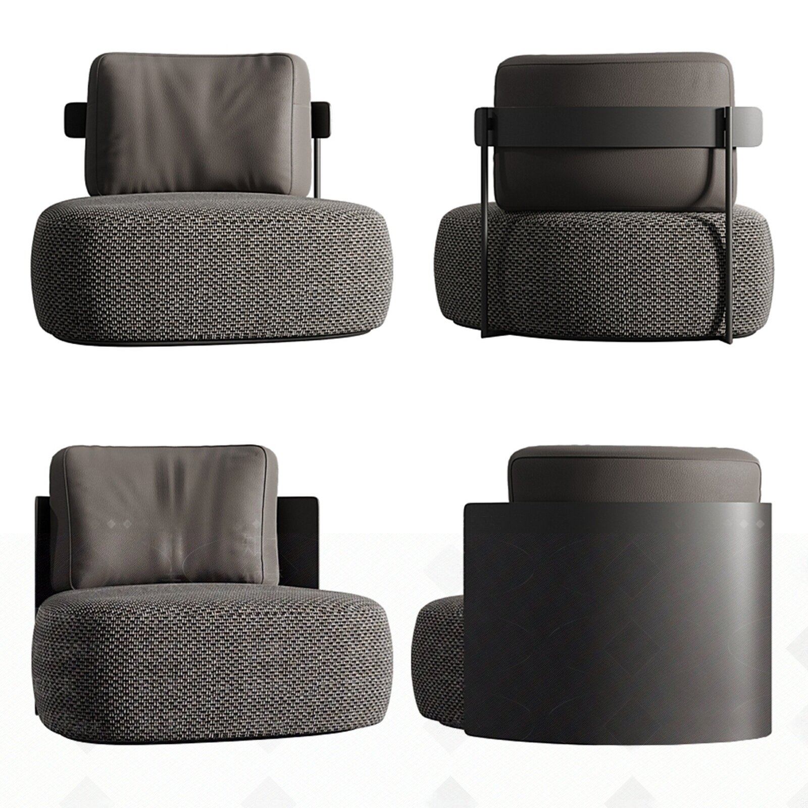 现代简约布艺沙发椅单人客厅家具时尚休闲椅家用接待沙发椅