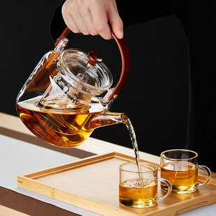 玻璃煮茶壶蒸茶器电陶炉烧水壶家用黑茶白茶养生R壶提梁泡茶器茶