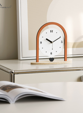 书房卧室ins台钟家居装s饰品桌面摆件客厅电视柜创意座钟玄关摆件