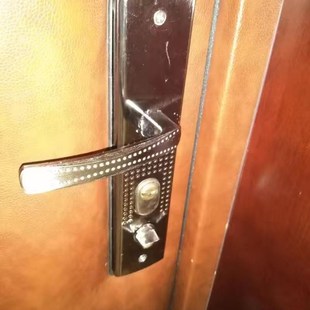 老式 对开门入户门家用门把手门锁大门全套装 铝T执手大门锁双开门