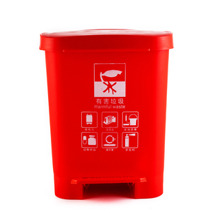 四色分类b脚踩垃圾桶可回收家用大号室内厨房塑料桶带盖商用脚踏