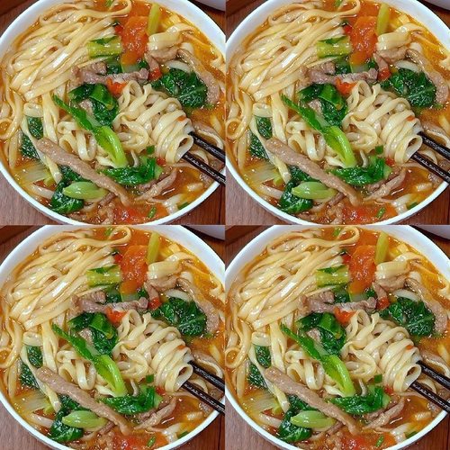 【升级装】手擀面桶装非油炸方便面香辣牛肉面免煮速食冲泡番茄味