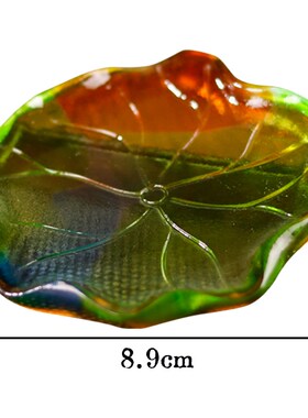 快速发货古法琉璃荷叶o碟烛台香碟香盘供盘香座桌面装饰摆放中式