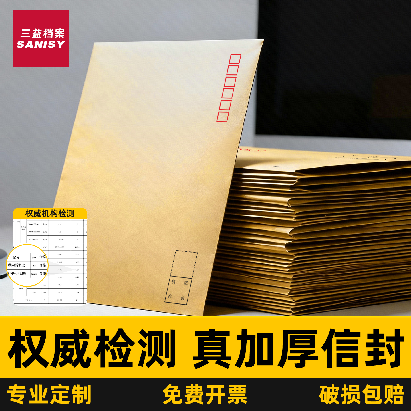 加厚信封信纸装现金牛皮纸a4信封定制大信封袋复古黄色可邮寄资料袋8号票据专用5号工资袋定制定做印刷logo