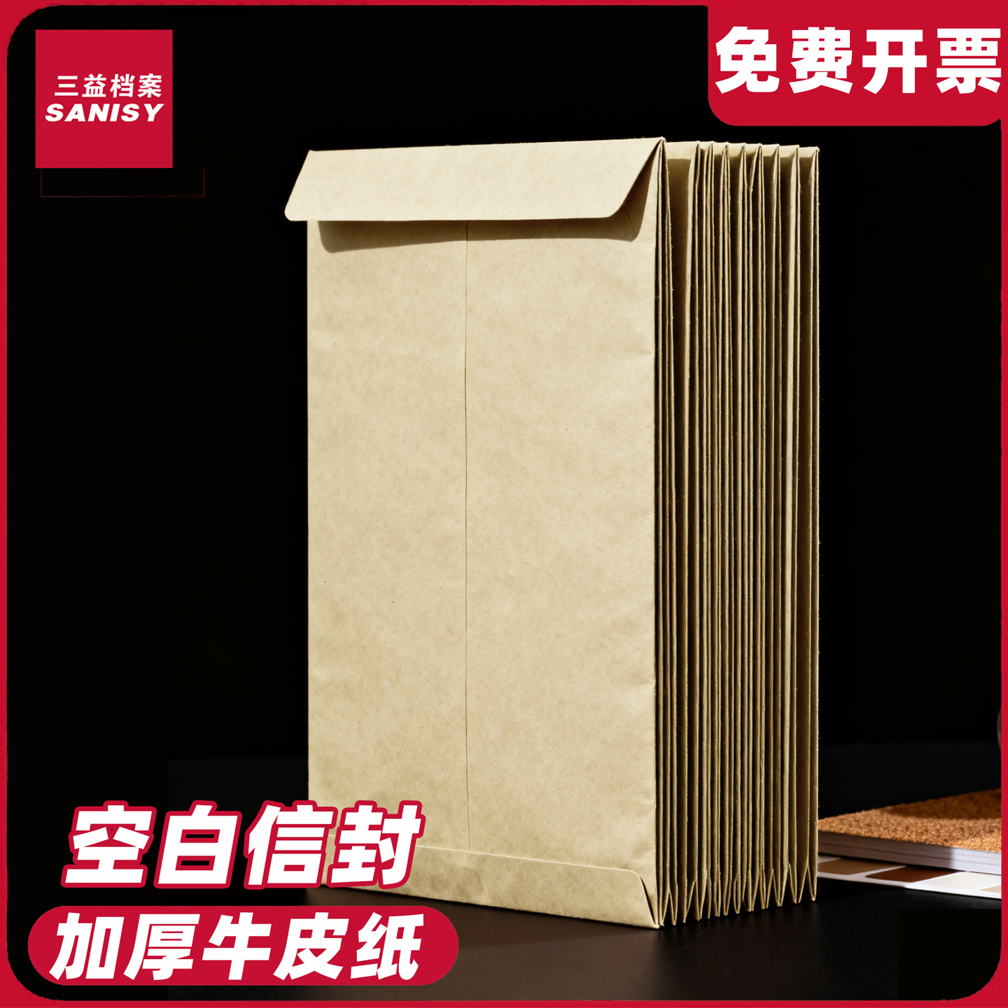 加厚空白无字牛皮纸信封可定制